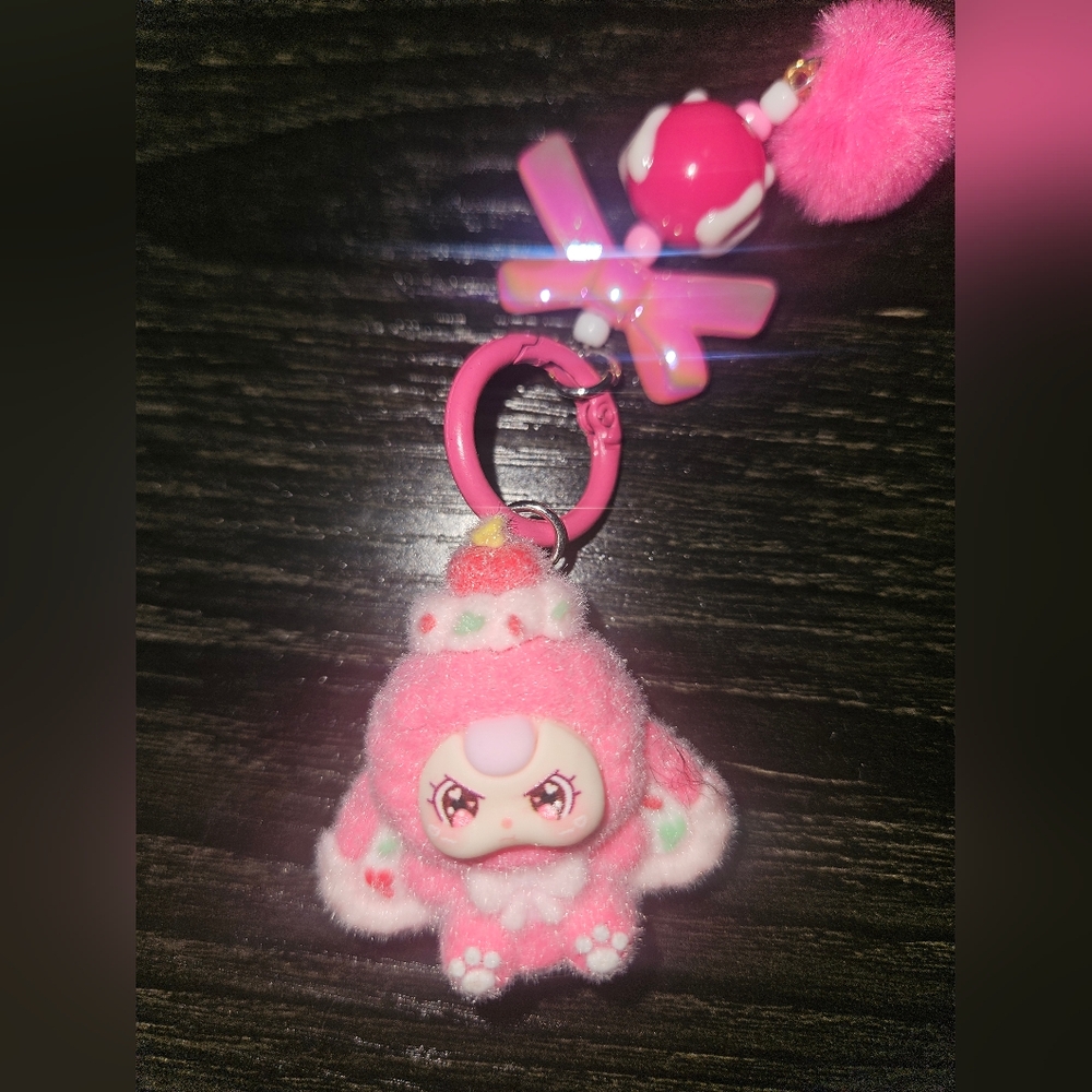 🌺 Lot B/D Cute Pink Kawaii Keychain